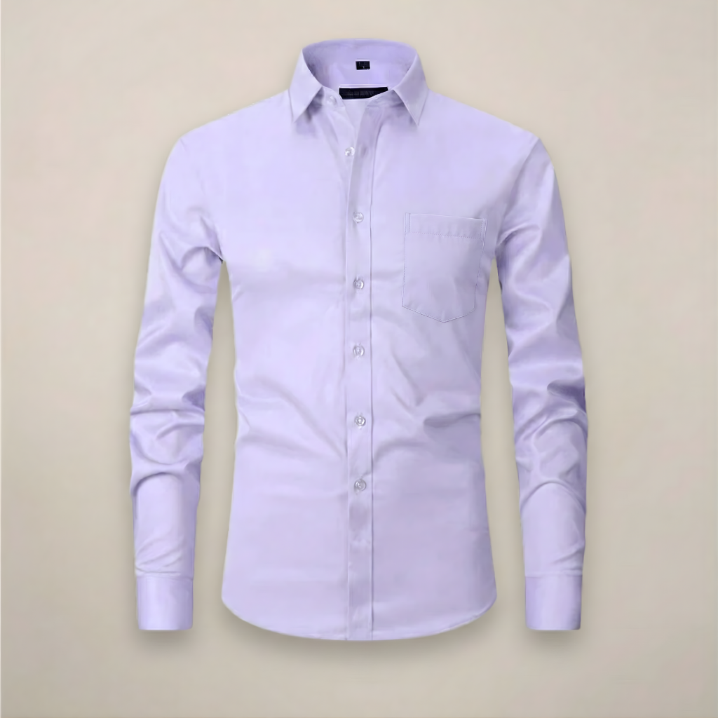 Men's Casual Long-Sleeve Button-Up Shirt