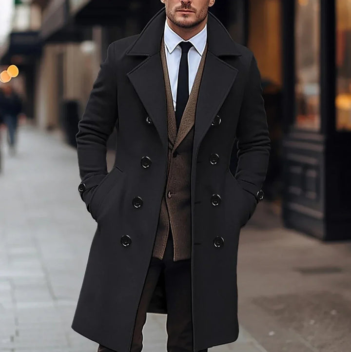 Men's Stylish Wool Coat for Chilly Weather