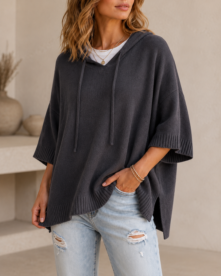 Women's Casual Hoodie with 3/4 Sleeves