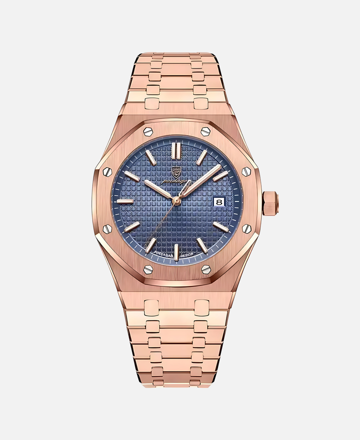 Men's Elegant 41mm Stainless Steel Watch