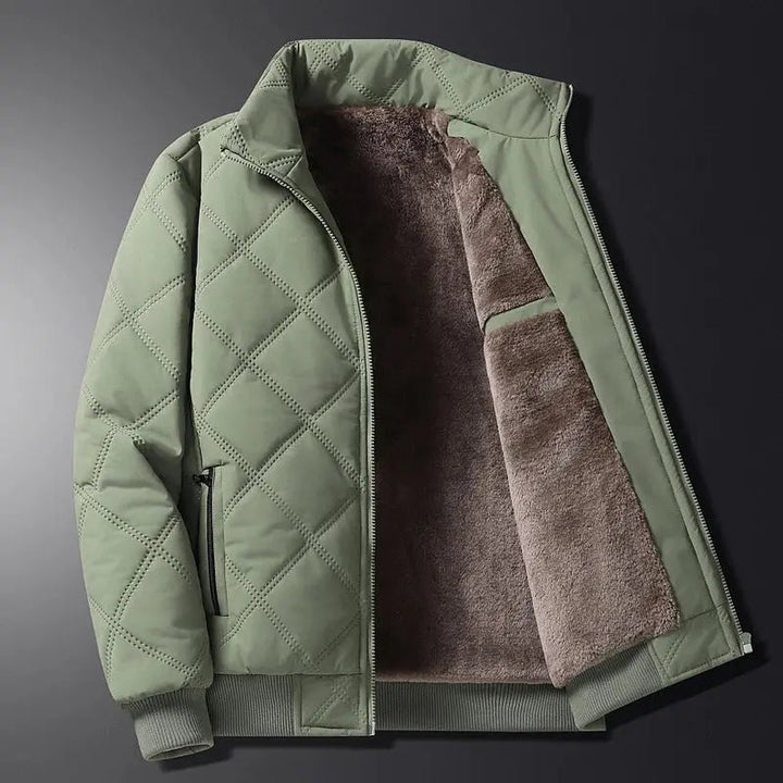 Men's Windproof Winter Jacket with Fleece Lining