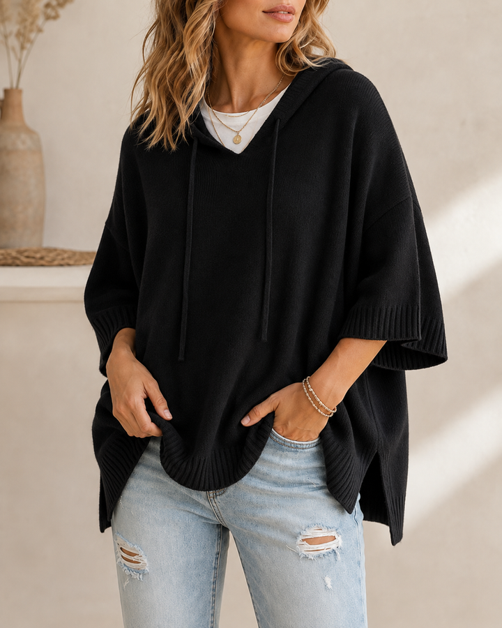 Women's Casual Hoodie with 3/4 Sleeves
