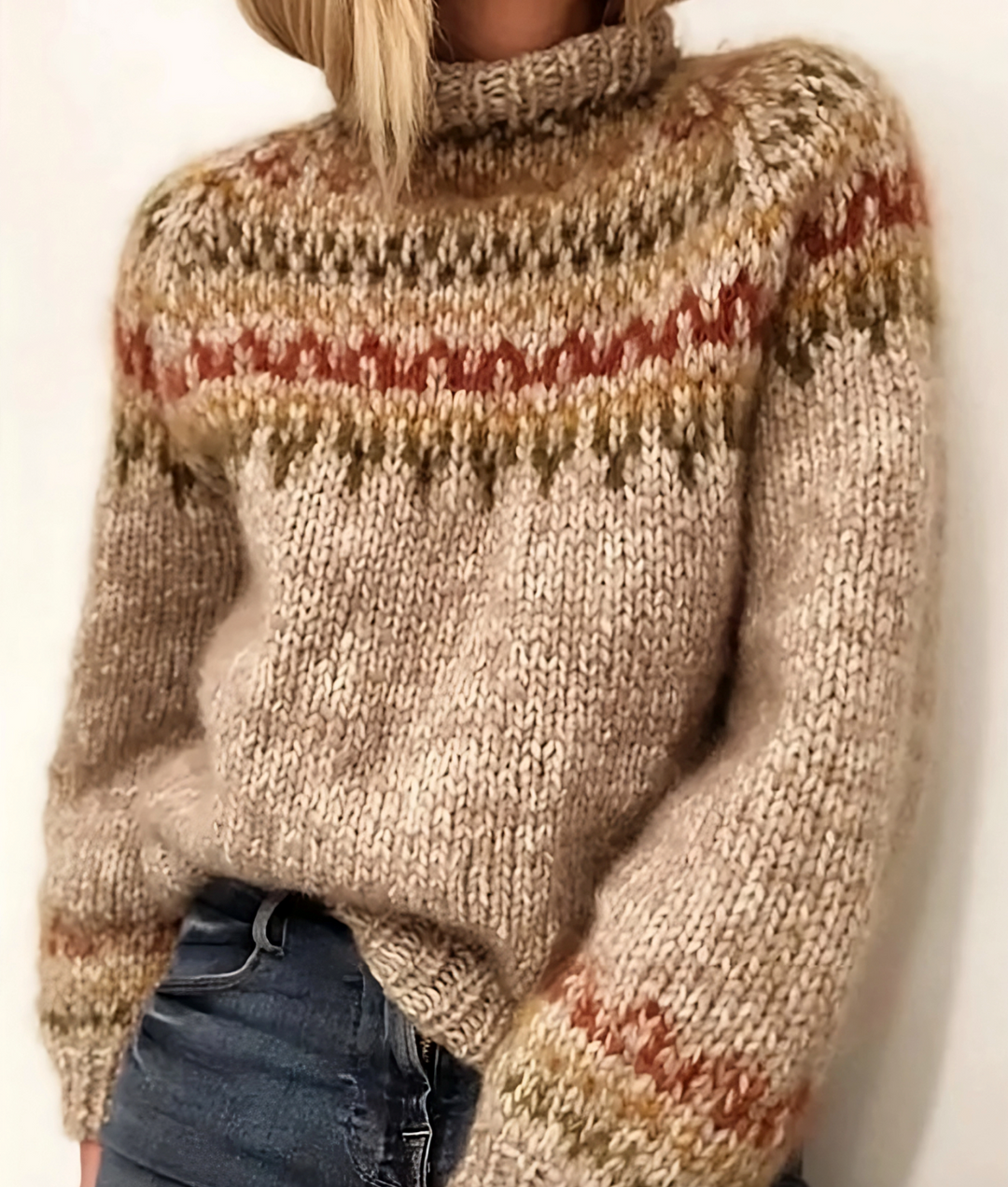 Women's Cozy Turtleneck Sweater Made from Icelandic Wool