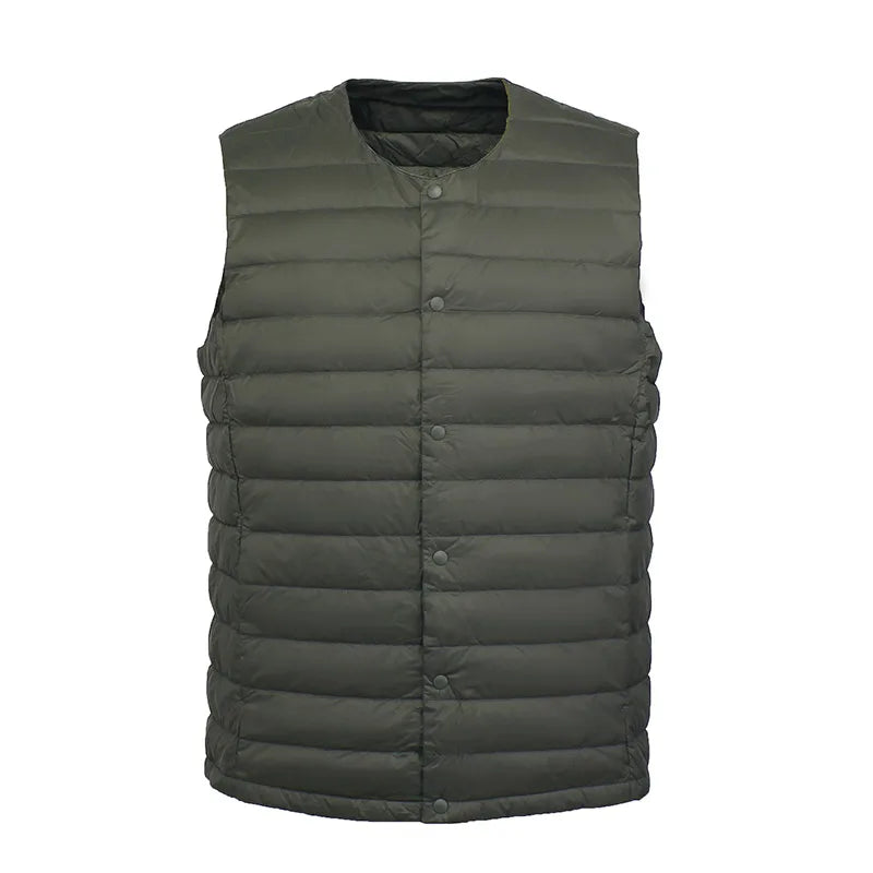 Men's Lightweight Quilted Down Vest - Ideal for Layering