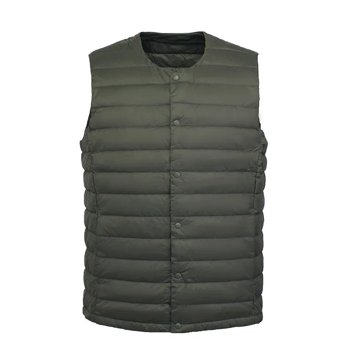 Men's Lightweight Quilted Down Vest - Ideal for Layering