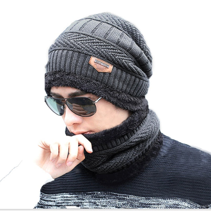 Men's Beanie with Neck and Face Protection for Autumn and Winter