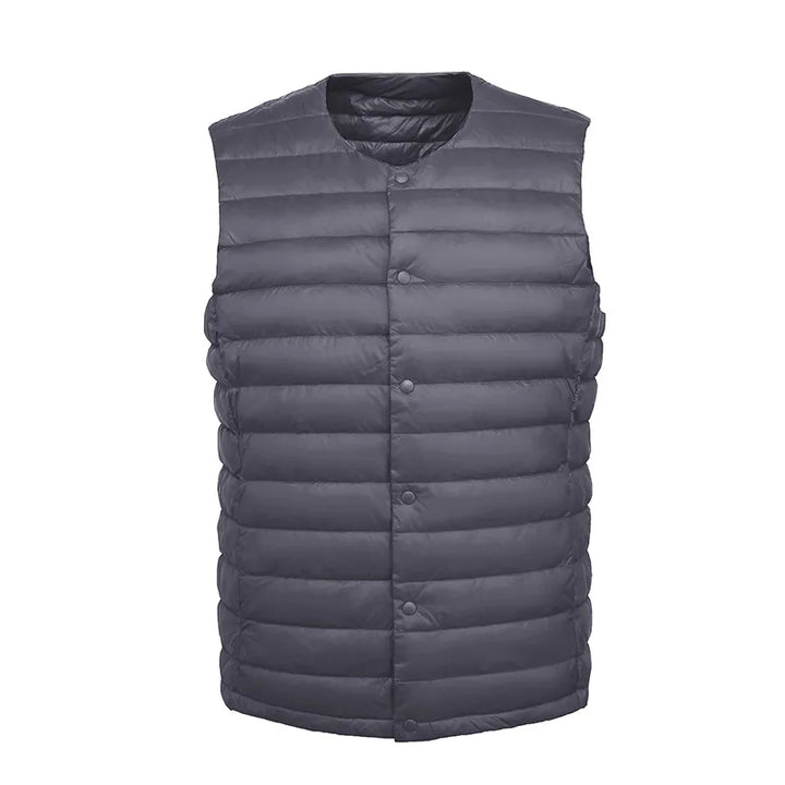 Men's Lightweight Quilted Down Vest - Ideal for Layering