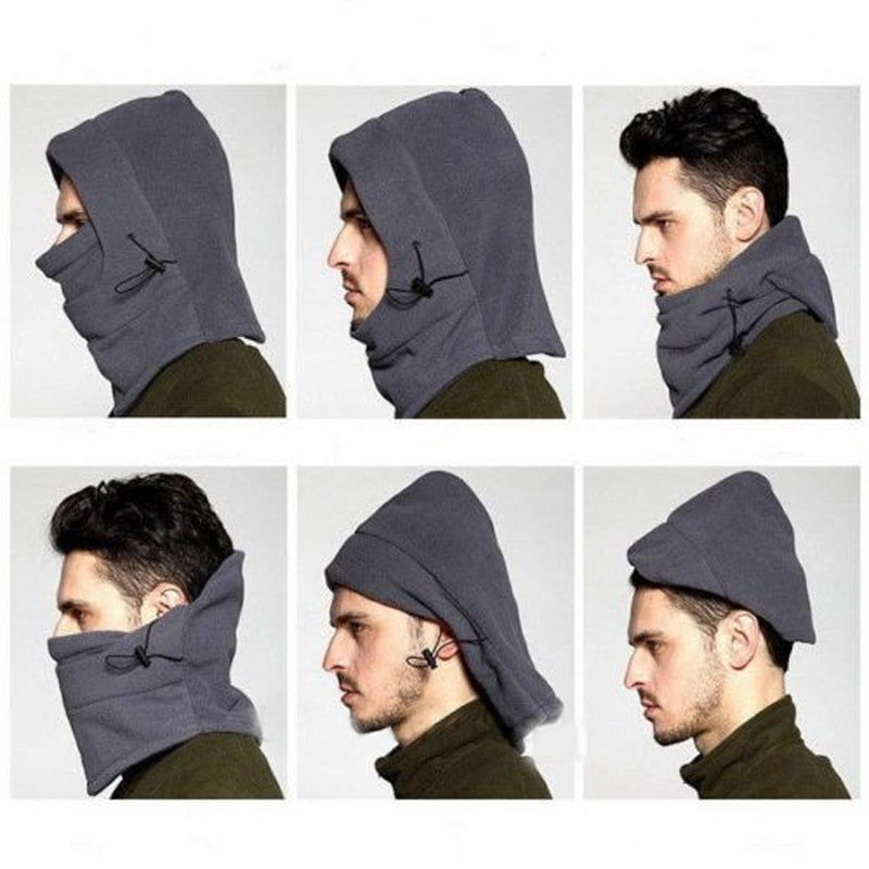 Men's 3-in-1 Winter Hat with Hood and Scarf Combo
