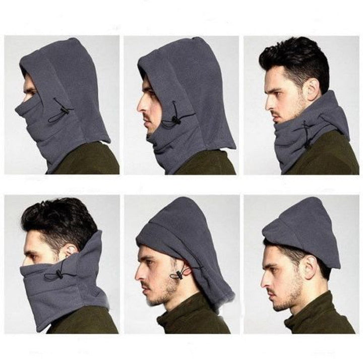 Men's 3-in-1 Winter Hat with Hood and Scarf Combo