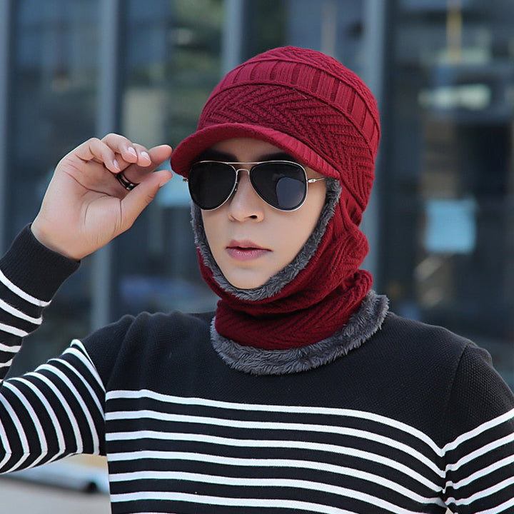 Men's Beanie with Neck and Face Protection for Autumn and Winter
