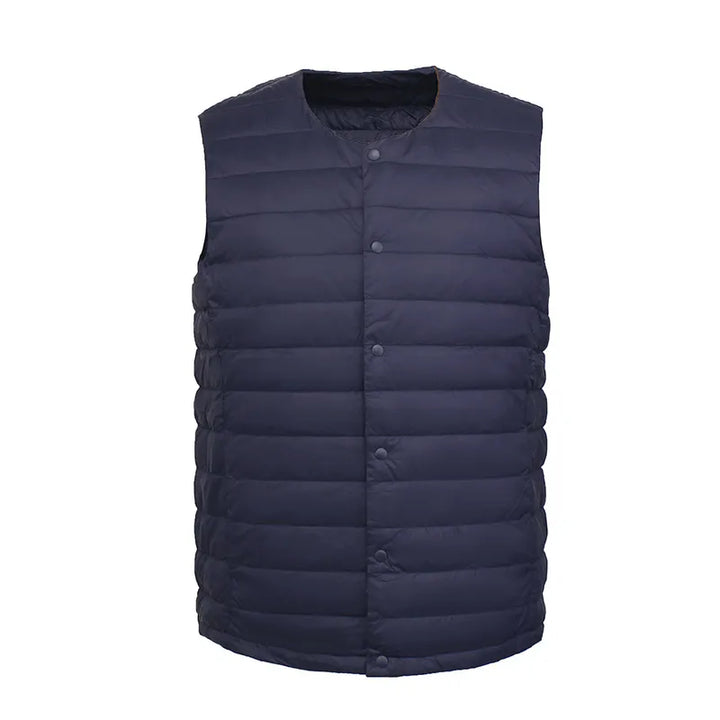 Men's Lightweight Quilted Down Vest - Ideal for Layering