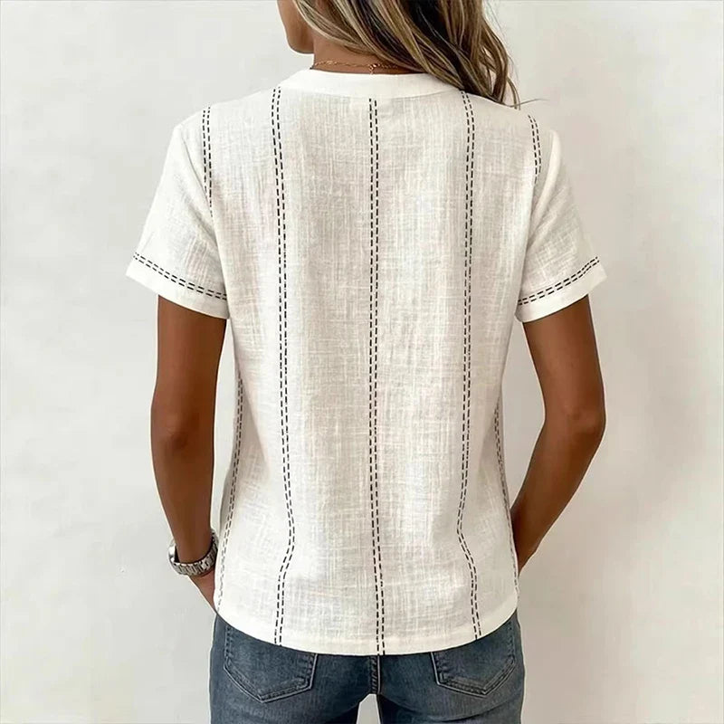 Heidi | Women's Textured Button Blouse-Omni Prime Goods