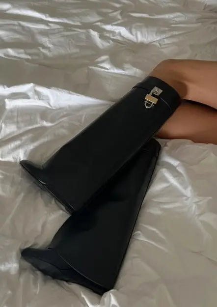 Hilary | Women’s Sculptural Vegan Leather Boots-Omni Prime Goods