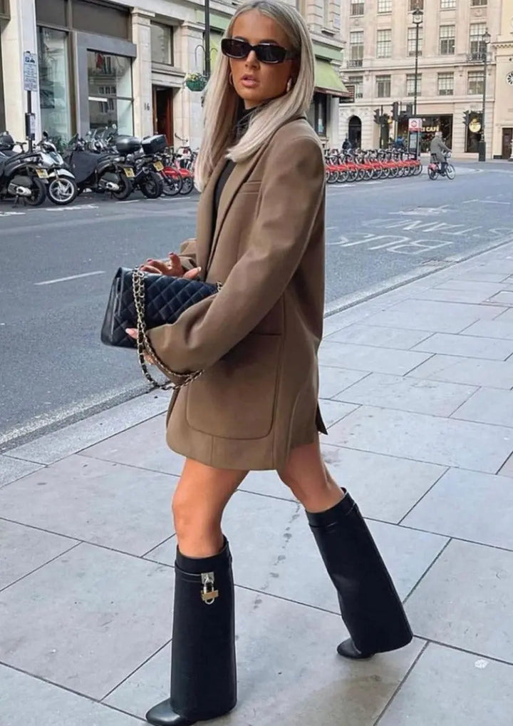 Hilary | Women’s Sculptural Vegan Leather Boots-Omni Prime Goods