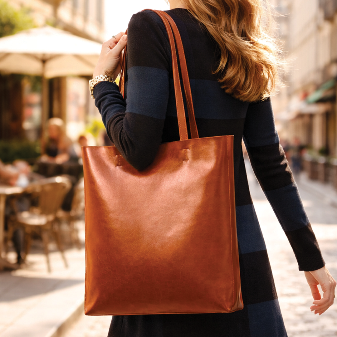 Holly | Women's Leather Structured Tote Bag-Omni Prime Goods