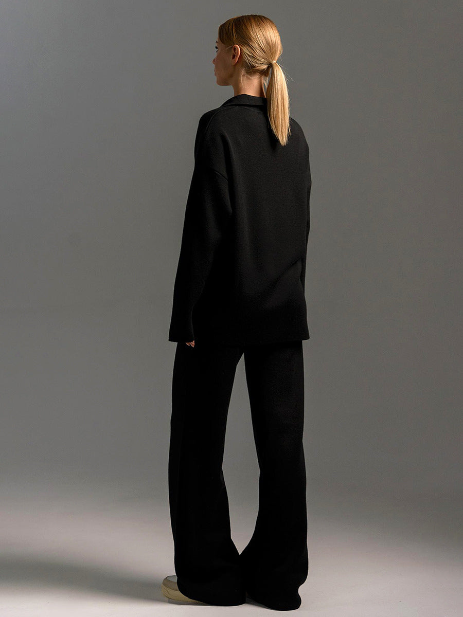Honeylou | Women's Collared Two-Piece Relaxed Fit Lounge Outfit-Omni Prime Goods