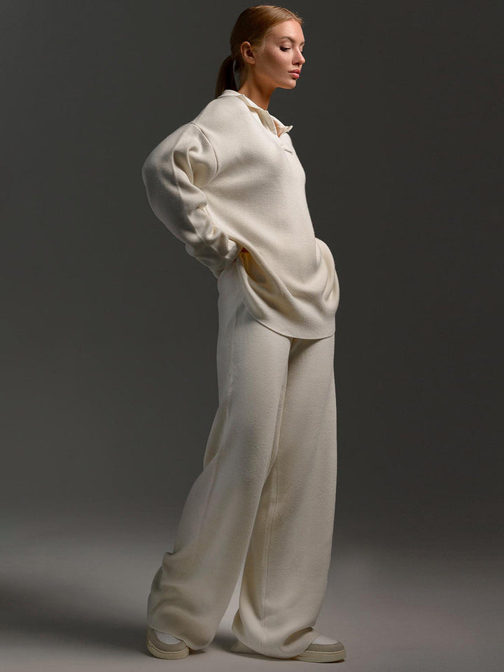 Honeylou | Women's Collared Two-Piece Relaxed Fit Lounge Outfit