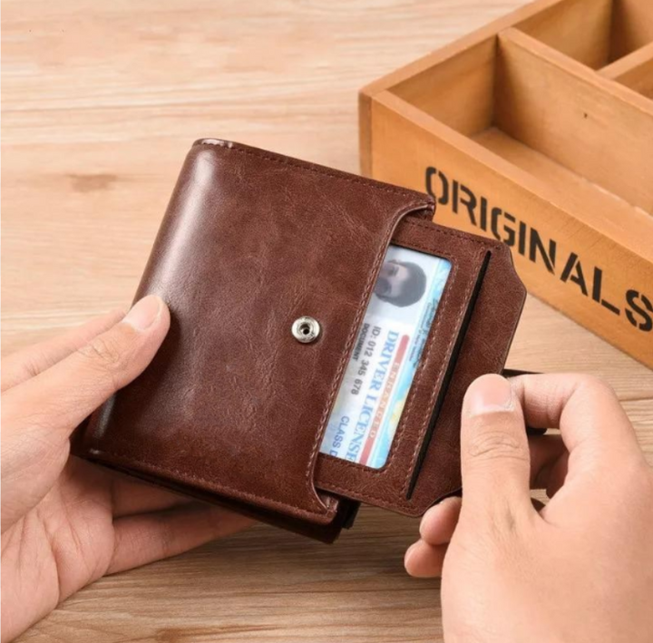Men's RFID-Blocking Theft-Proof Wallet for Secure Storage
