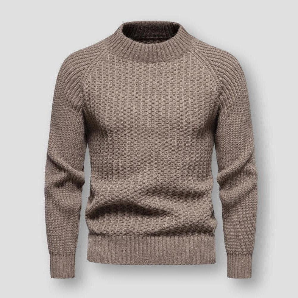 Men's High-Quality Waffle Knit Sweater