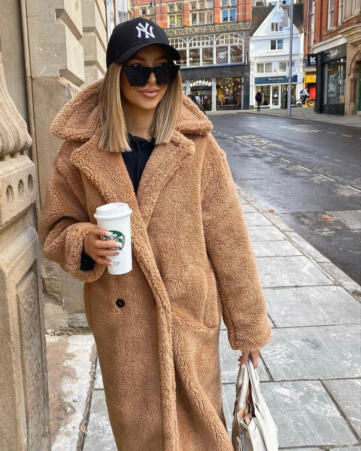 Women's Long Teddy Coat