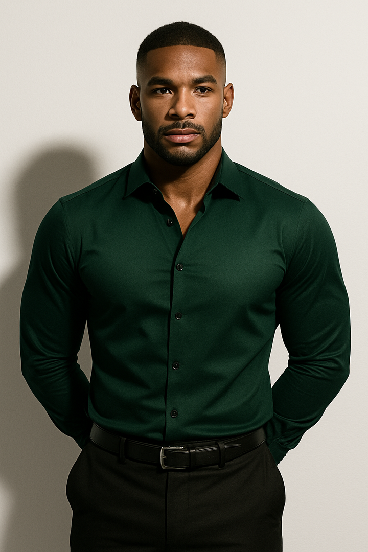 Men's Slim Fit Tailored Modern Dress Shirt