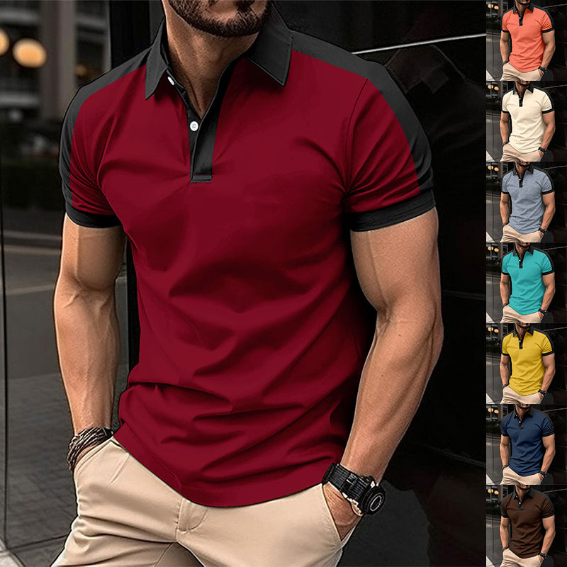 Ivan | Men's Short Sleeve Casual Polo Shirt for Summer-Omni Prime Goods