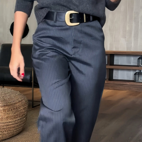 Sophia | Women's Striped Business Suit Trousers - Elegant & Modern