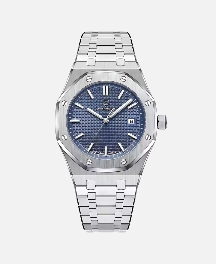 Men's Elegant 41mm Stainless Steel Watch