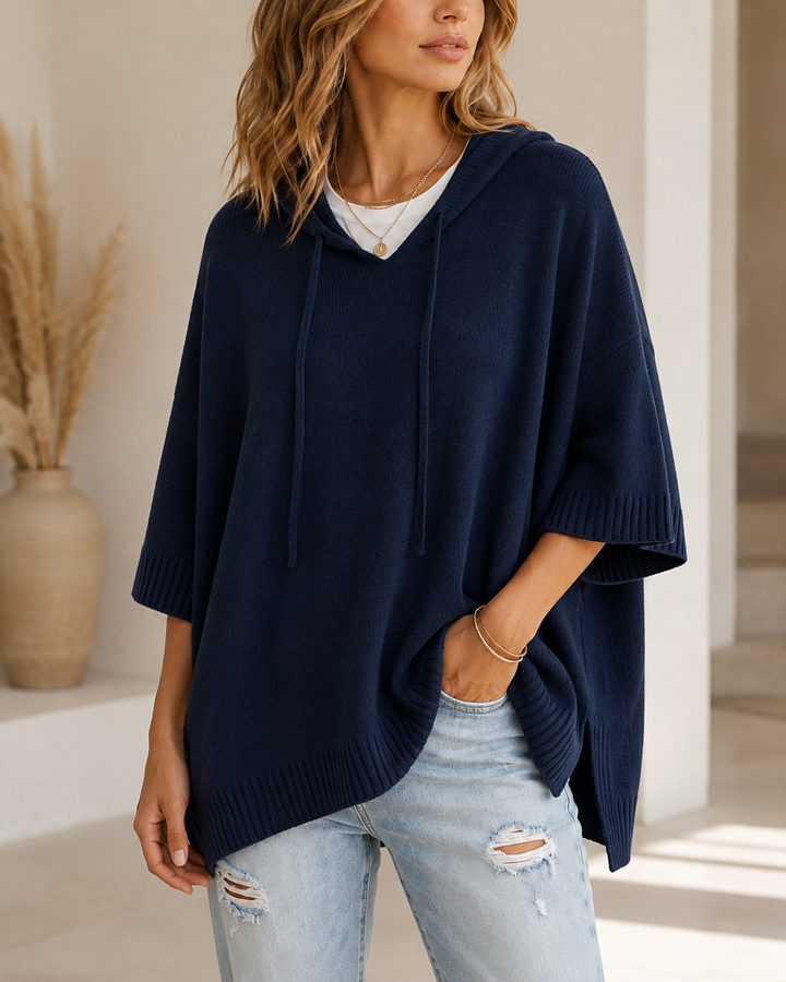 Women's Casual Hoodie with 3/4 Sleeves