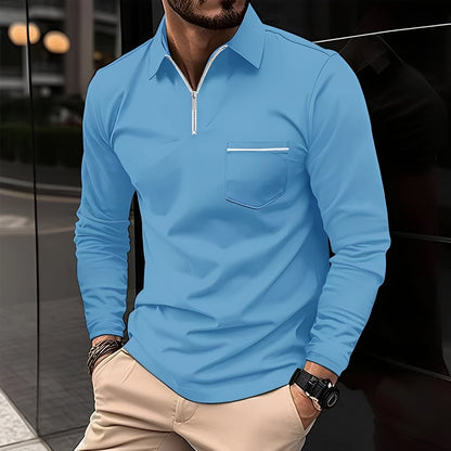 Jackson | Men's Long-Sleeve Polo Shirt for Casual Everyday Style-Omni Prime Goods