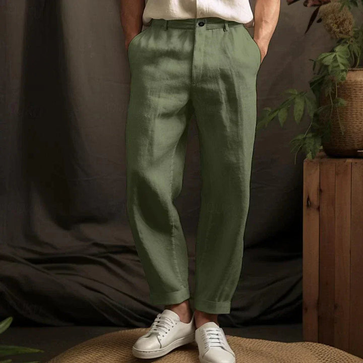 James | Men's Casual Linen Summer Pants-Omni Prime Goods