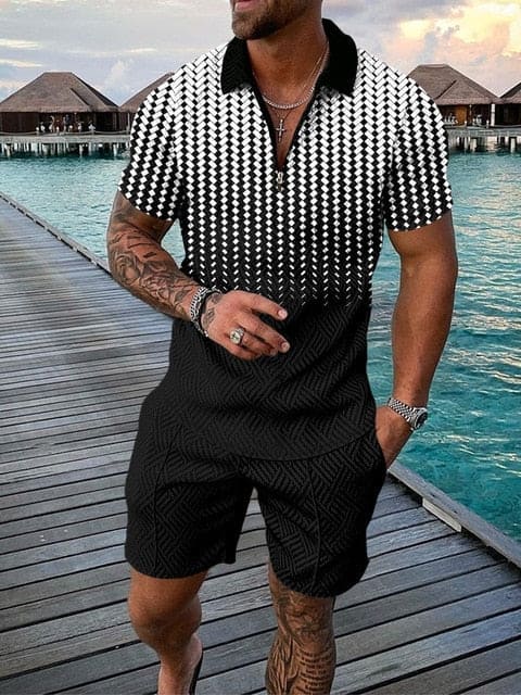 James | Men's Casual Set with Vibrant Print-Omni Prime Goods