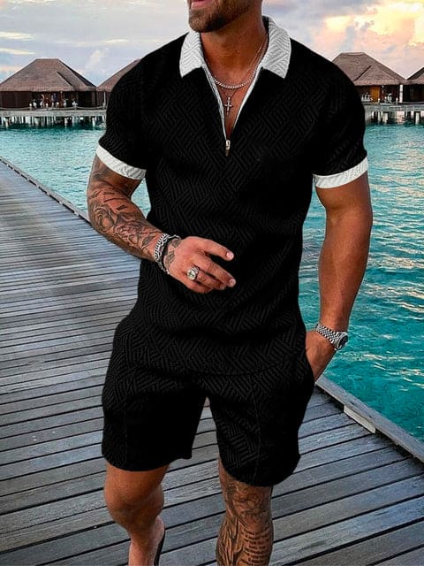 James | Men's Casual Set with Vibrant Print-Omni Prime Goods