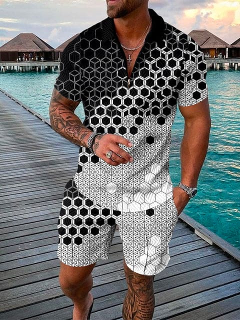 James | Men's Casual Set with Vibrant Print-Omni Prime Goods