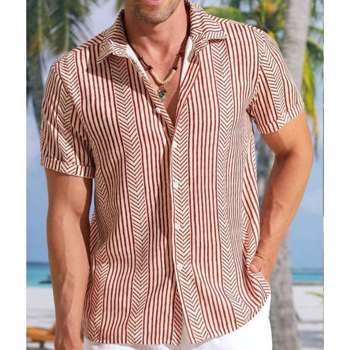 James | Men's Casual Short Sleeve Retro Shirt-Omni Prime Goods