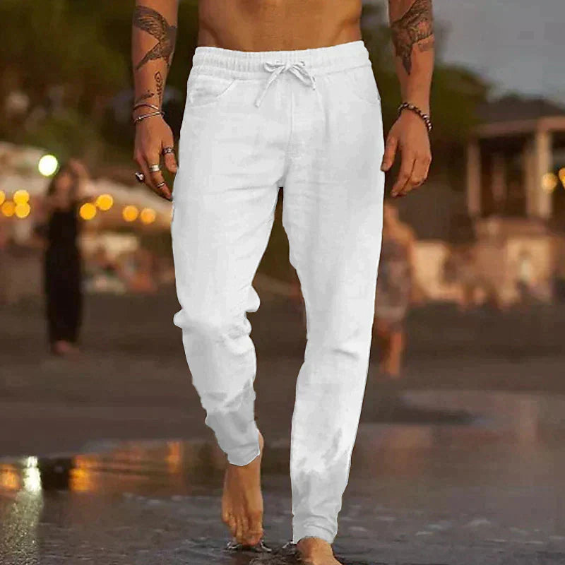 James | Men's Comfortable Casual Linen Pants-Omni Prime Goods