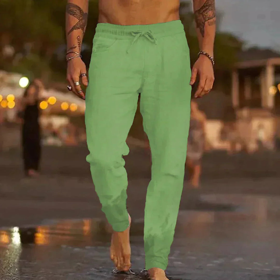 James | Men's Comfortable Casual Linen Pants-Omni Prime Goods