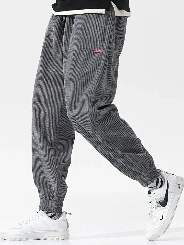 James | Men's Comfortable Loose Cord Jogging Pants-Omni Prime Goods