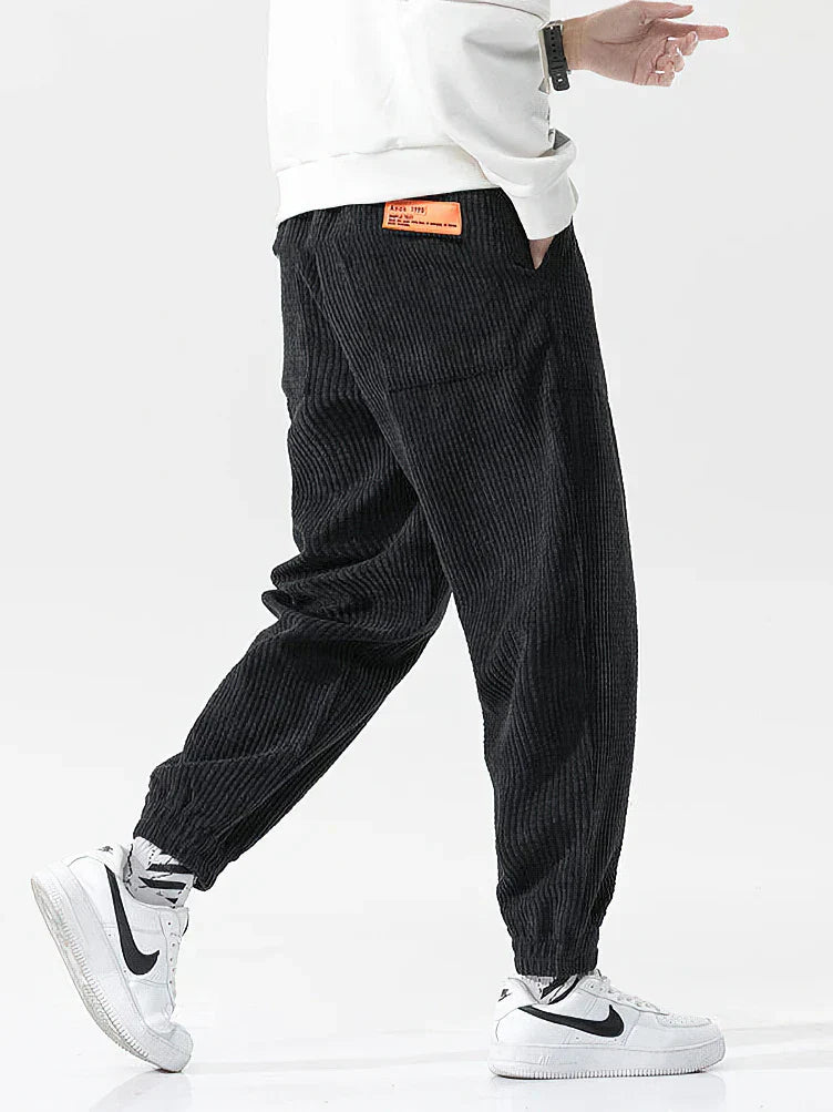 James | Men's Comfortable Loose Cord Jogging Pants-Omni Prime Goods