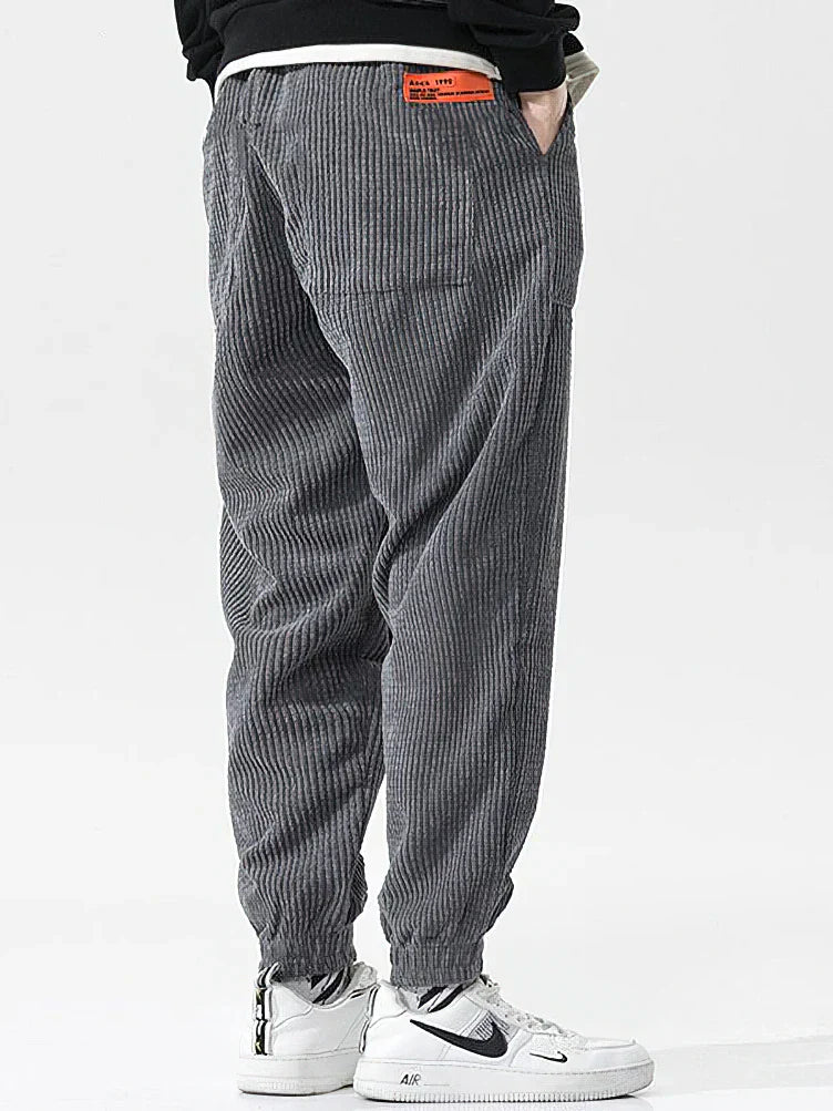 James | Men's Comfortable Loose Cord Jogging Pants-Omni Prime Goods