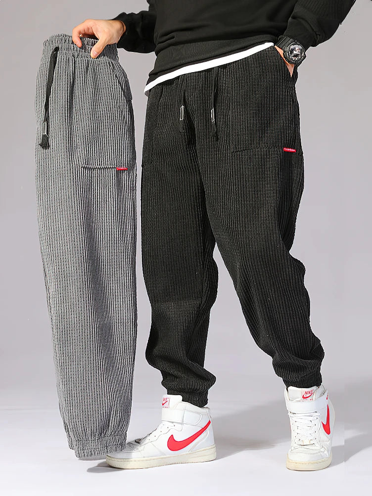 James | Men's Comfortable Loose Cord Jogging Pants-Omni Prime Goods