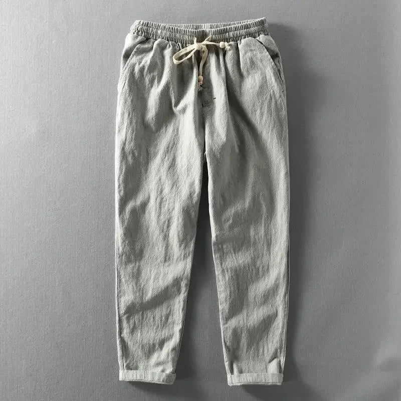 James | Men's Comfortable Loose Linen Pants-Omni Prime Goods