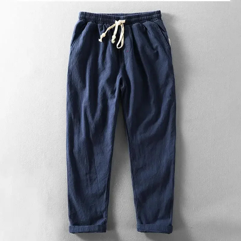 James | Men's Comfortable Loose Linen Pants-Omni Prime Goods