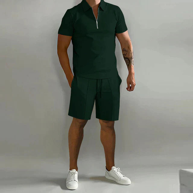 James | Men's Elegant Polo and Shorts Summer Set-Omni Prime Goods