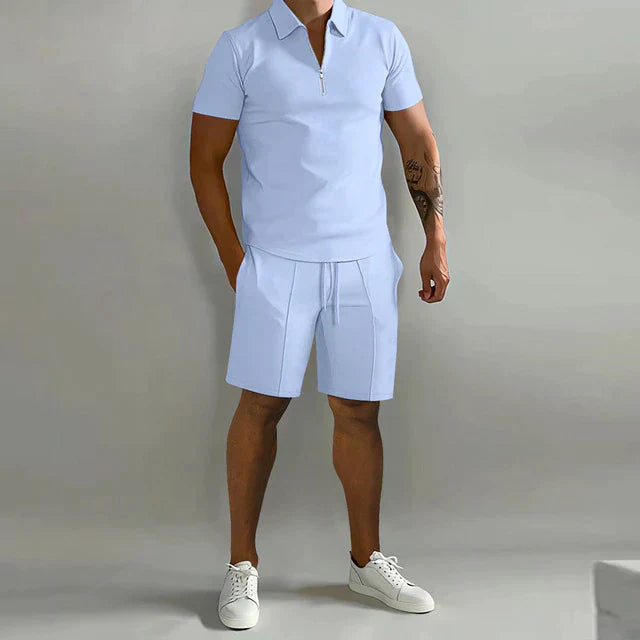 James | Men's Elegant Polo and Shorts Summer Set-Omni Prime Goods