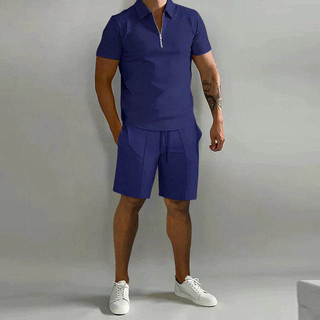 James | Men's Elegant Polo and Shorts Summer Set-Omni Prime Goods