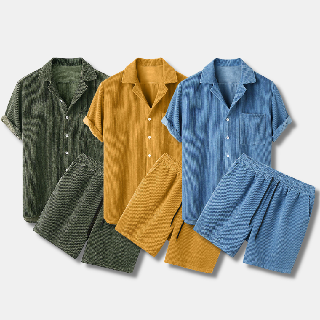 James | Men's Elegant Summer Corduroy Set-Omni Prime Goods