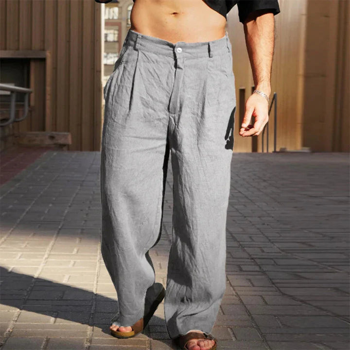 James | Men's Lightweight Linen Trousers-Omni Prime Goods