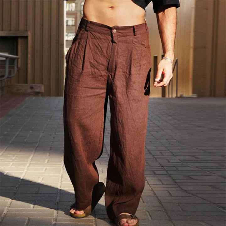James | Men's Lightweight Linen Trousers-Omni Prime Goods