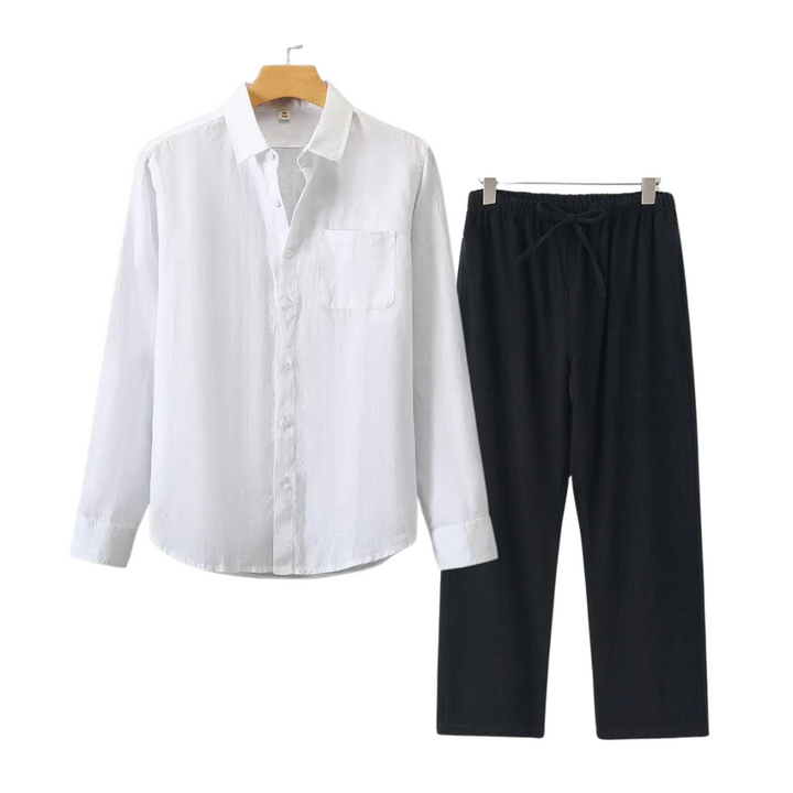 James | Men's Linen Set in Classic Old Money Style-Omni Prime Goods